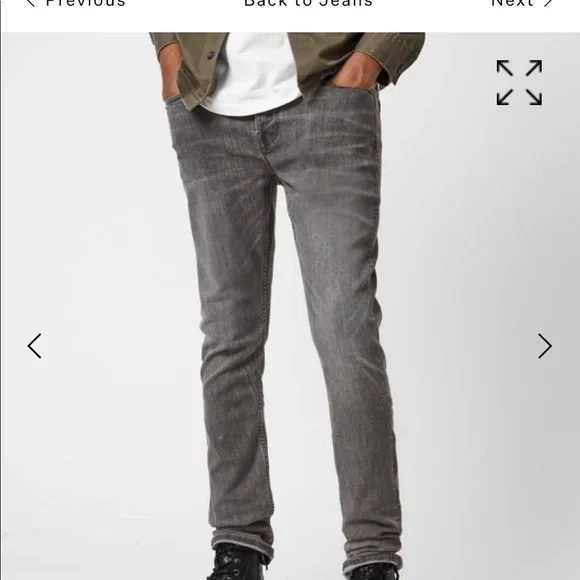 all saints cigarette jeans grey All Saints | Jeans | Mens All Saints Cigarette Grey Wash Jeans 28